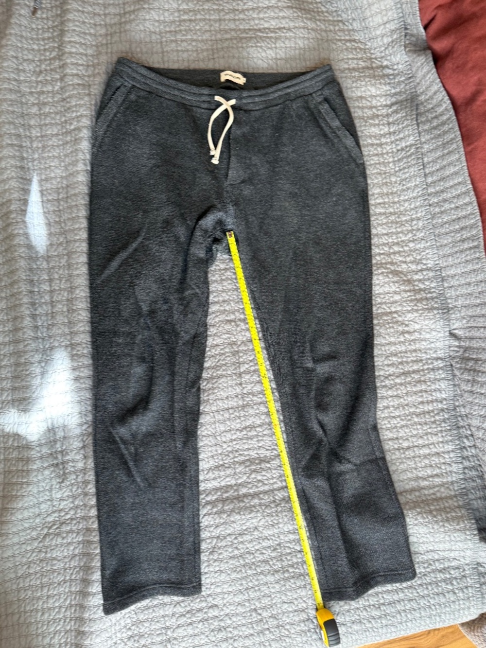 Taylor Stitch Weekend Pant in Charcoal Herringbone Wool XL